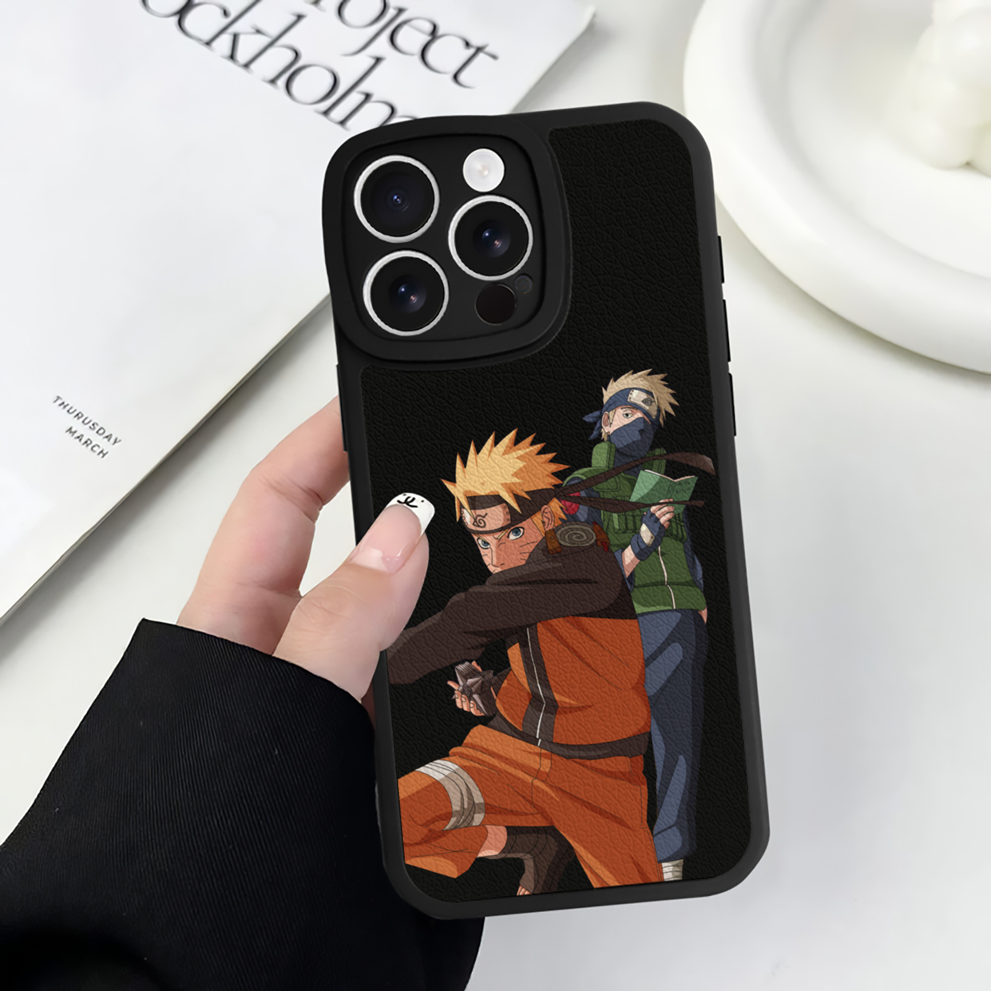 （画像用） NARUTO -ナルト- うずまき ナルト Uzumaki Naruto 【iPhone 16シリーズ対応】シリコンスマホケース（レザー調） 材質：シリコン